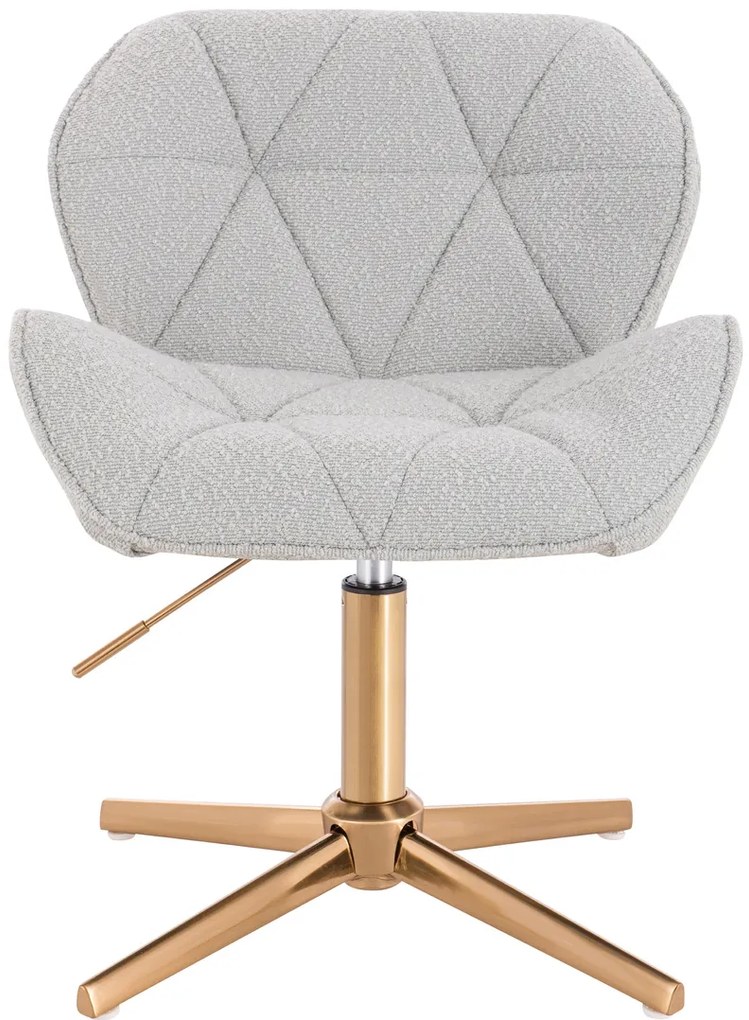 HR111CROSS Scaun Gri Boucle cu Bază Aurie