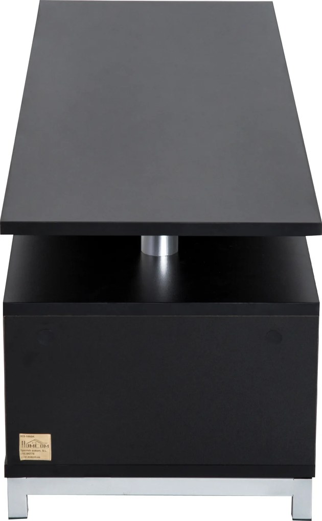 HOMCOM Mobilier TV Modern din Lemn, Suport Televizor Elegant, Negru, 114x40x40.5cm | Aosom Romania