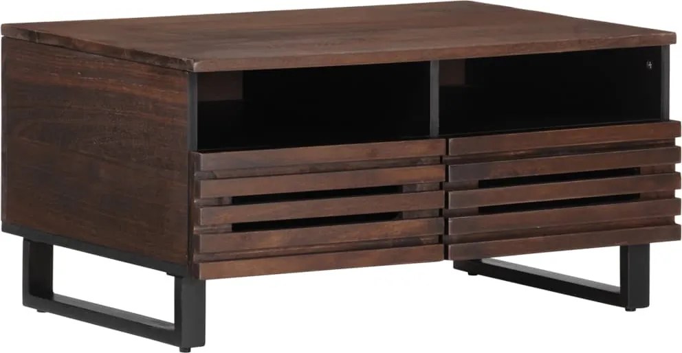 vidaXL Măsuță de cafea, maro, 80x55x40 cm, lemn masiv mango