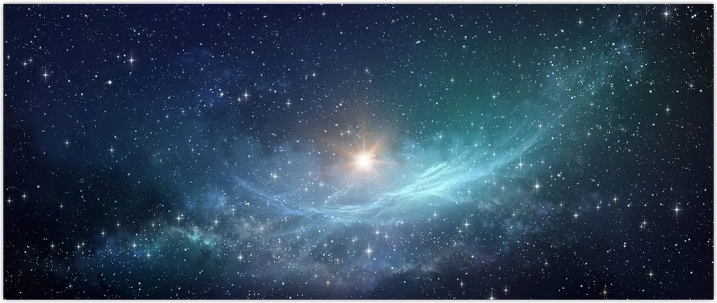 Tablou - Stele și nebuloase (120x50 cm)