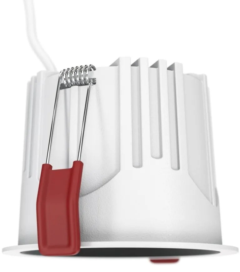Spot LED incastrabil dimabil design tehnic Alpha alb, negru 8,5cm, 4000K