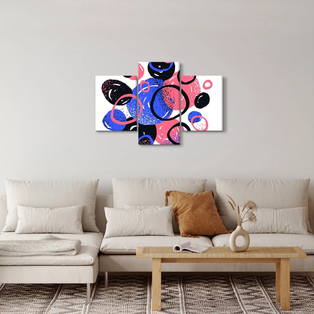 Tablou - Motiv cercuri în culori vii (90x60 cm)