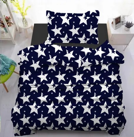 Lenjerie de pat din bumbac Culoare albastru inchis, DARK NIGHT