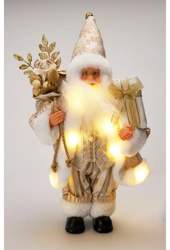 Decorațiune LED de Crăciun Moș Crăciun înpicioare, 20x10x30cm