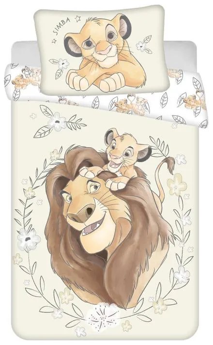 Disney Regele Leu Simba lenjerie de pat pentru copii 100×135 cm, 40×60 cm