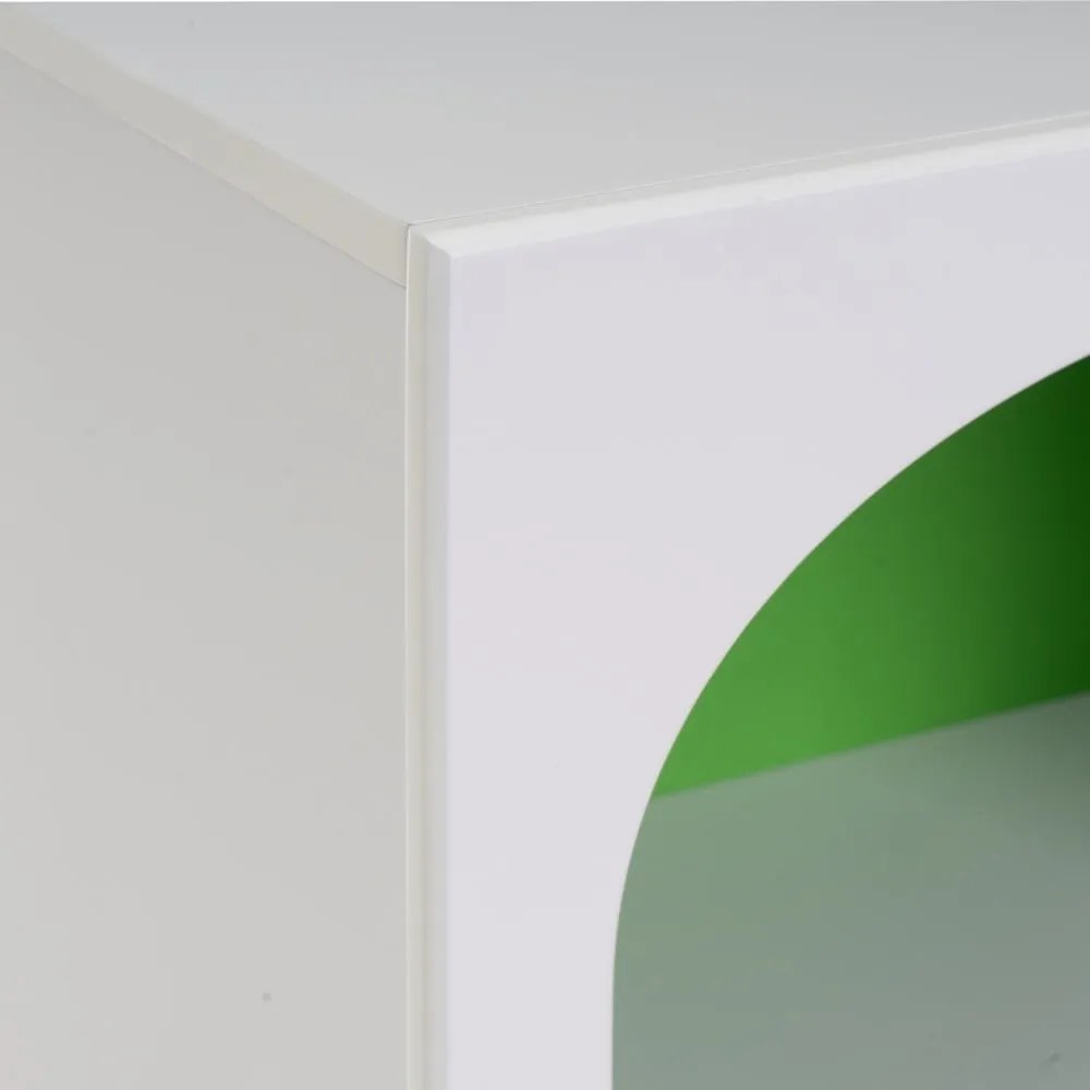 Bibliotecă albă/verde 40x100 cm – Casa Selección