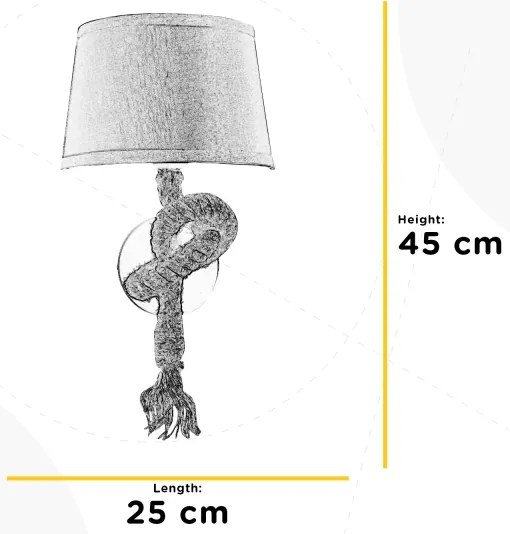 Aplică ONLI CORDA 1xE27/22W/230V bej