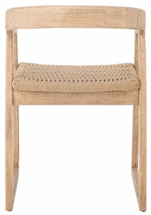 Scaun dining, natur, din lemn de cauciuc, Serrone