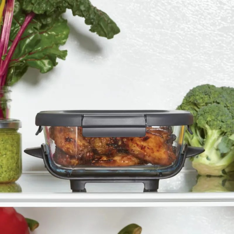 Resigilat: Friteuza cu aer cald portabila 4in1 Ninja CRISPi FN101EUGY, 1700 W, 3,8 l, 6 portii, 2 recipiente din sticla, 4 programe, Fara PFAS si BPA, Albastru inchis