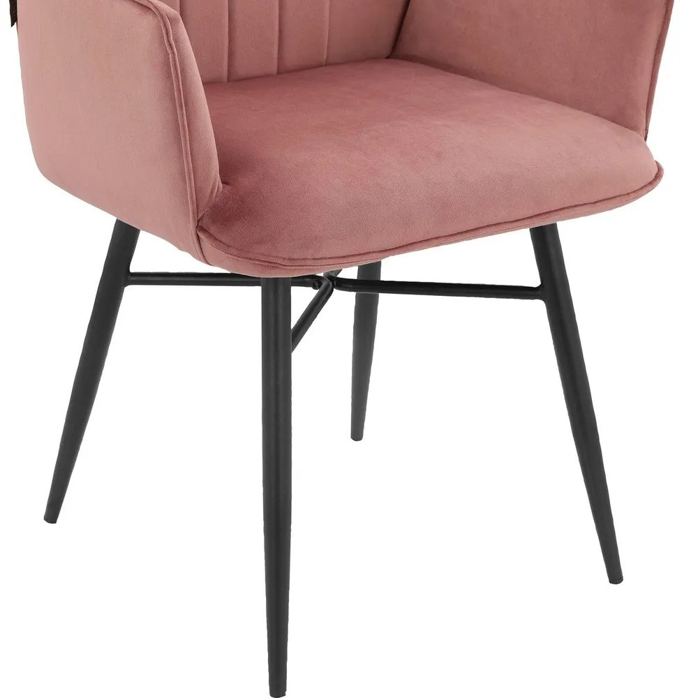 Set de scaune de sufragerie roz deschis 2 buc. tapițat Anzo – Støraa