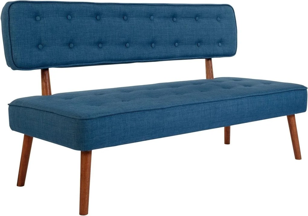 Banca 558ZEN1245, albastru, lemn/poliester, 140x64x78 cm