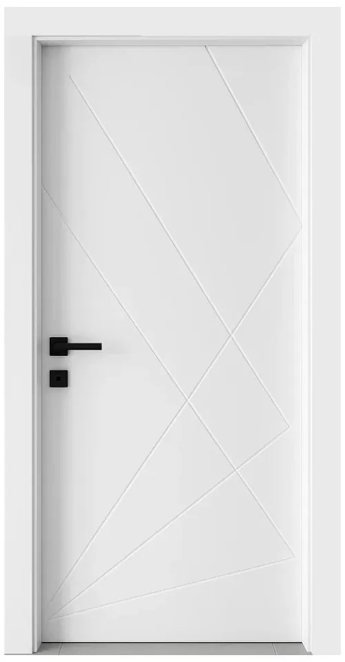 Usa Interior din MDF Novo Doors NDF06 LUX PREMIUM SOFT TOUCH, Cadru din Lemn Masiv, KIT COMPLET, Toc Reglabil de 10 CM INCLUS, Plinta pe Ambele Parti