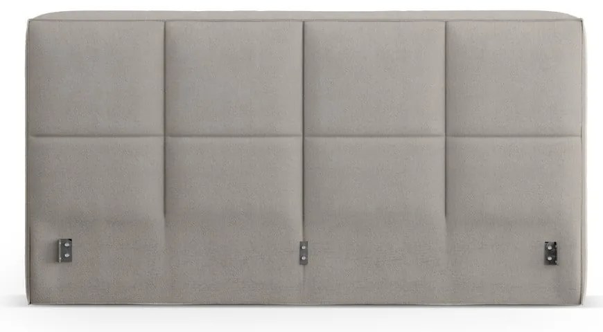 Tăblie de pat gri deschis tapițată 249x100 cm Darren – Micadoni