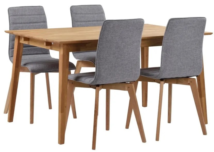 Masă dining din lemn de stejar Rowico Filippa, 140 x 90 cm
