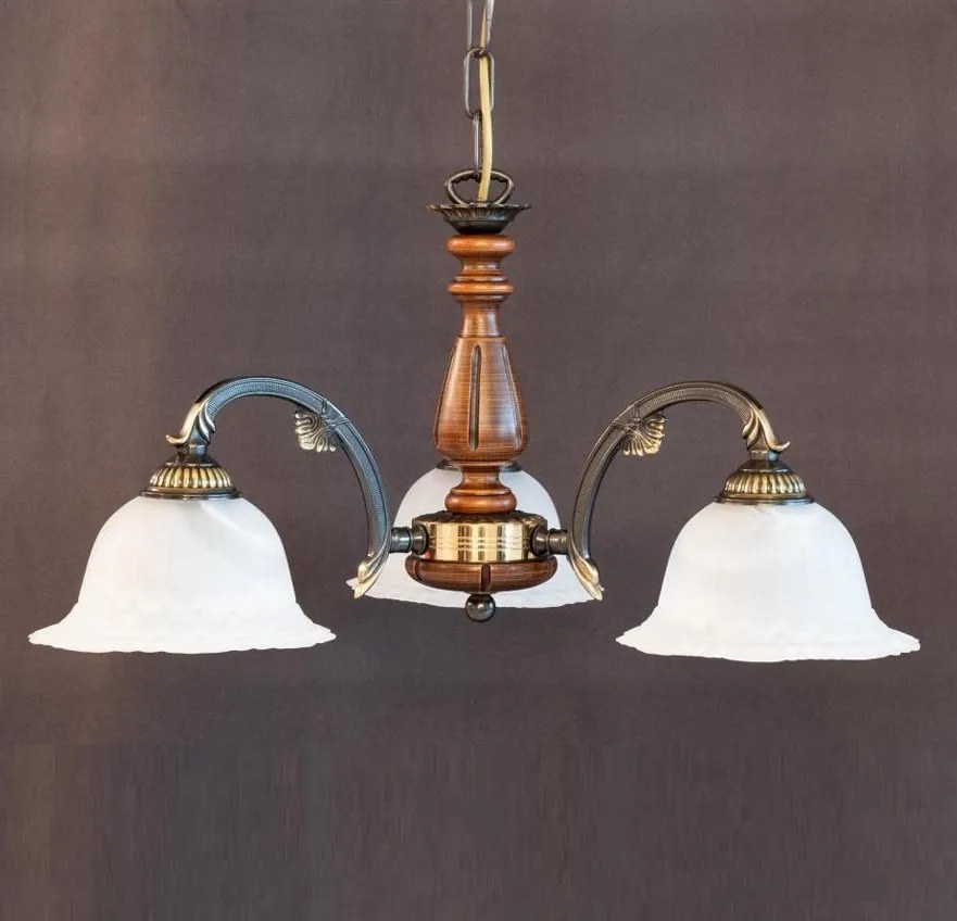 Lustra rustica suspendata cu 3 brate design italian 9940