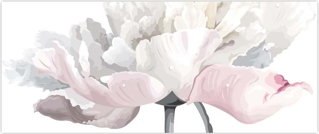 Tablou - Floare de trandafir (120x50 cm)