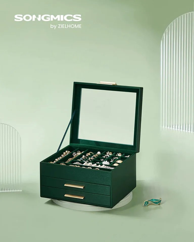 Cutie Bijuterii, MDF, Verde