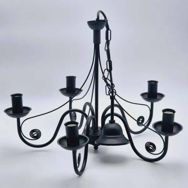 Lustră pe lanț DONATO 5xE14/40W/230V negru