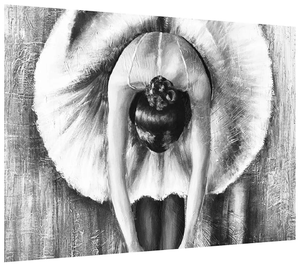 Tablou albnegru cu balerina (70x50 cm), în 40 de alte dimensiuni noi