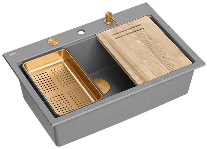 Chiuveta din granit MARC 110 WORKSTATION gri metalic