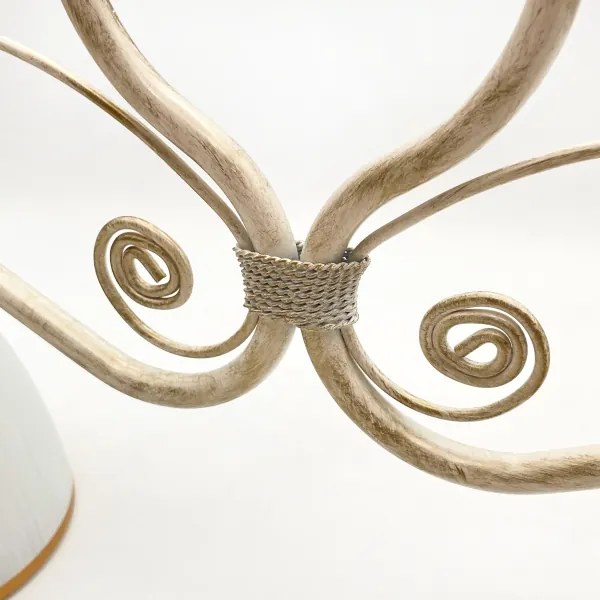 Lustră pe lanț RETRO 2xE27/60W/230V auriu/matină