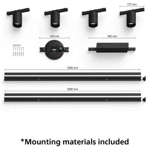 Philips Hue 4x LED lumini reglabile pentru sistem șină, 20,8W, 230V