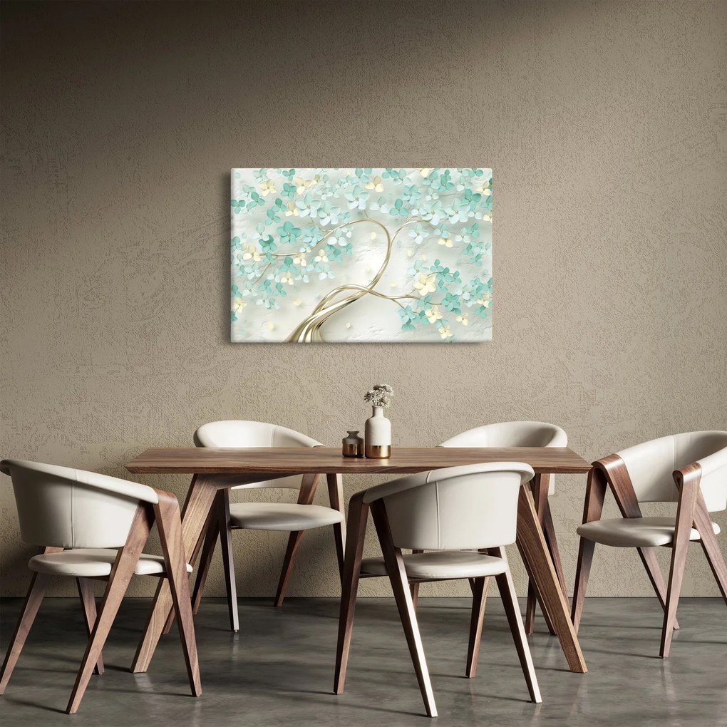 Tablou - Copac auriu înflorit (90x60 cm)
