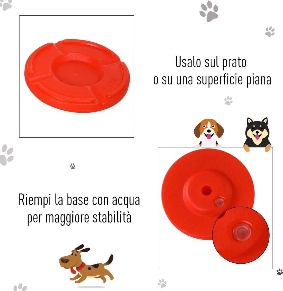 PawHut Set de Antrenament Agilitate pentru Câini cu Obstacole și Inel, Echipament Complet pentru Dresaj, Portocaliu/Alb | Aosom Romania