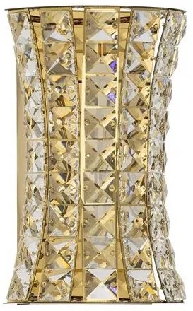 Aplica de perete LED auriu, cristale sticla CELYSIA