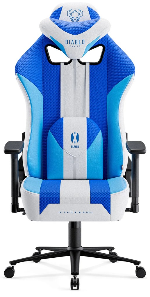 Scaun gaming Diablo X-Player 2.0 din material Normal Size Frost White / alb