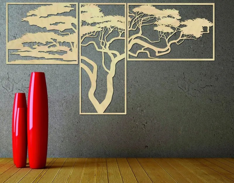 SENTOP | Pictură murală din trei părți bonsai I SENTOP