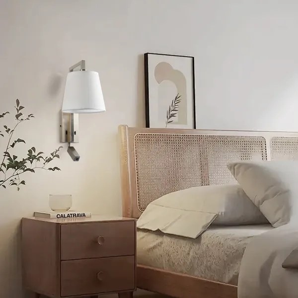 Lampă LED de perete Brilagi RAYA 1xE14/40W/230V + LED/3W alb/crom mat