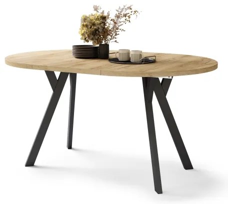 Masă extensibilă ARTUR, stejar craft/negru