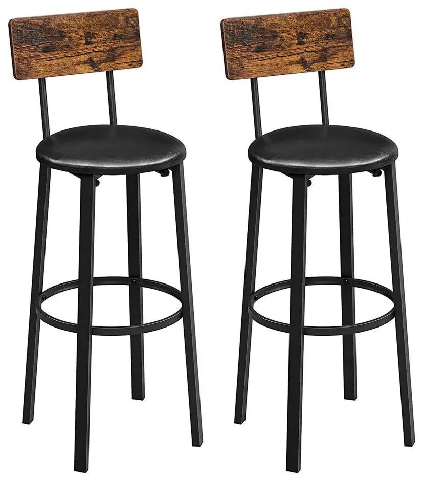 Scaun de bar AVEN maro/negru