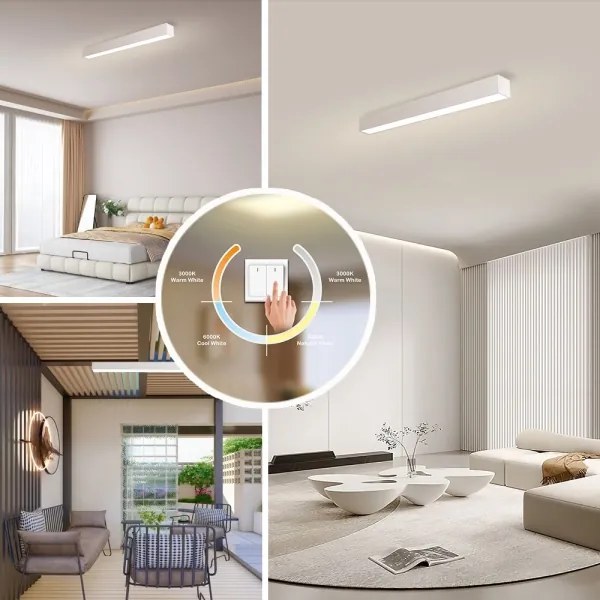 Plafonieră LED dimabilă Immax NEO 07258L LUNGO LED/29W/230V Wi-Fi Tuya alb + telecomandă