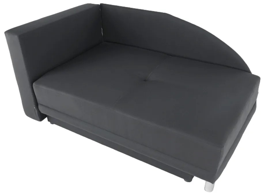 Canapea extensibilă, material textil gri-negru, stânga, LAUREL