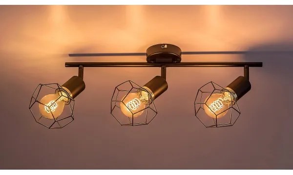 Spot Rabalux 71067 FRAN 3xE27/40W/230V negru