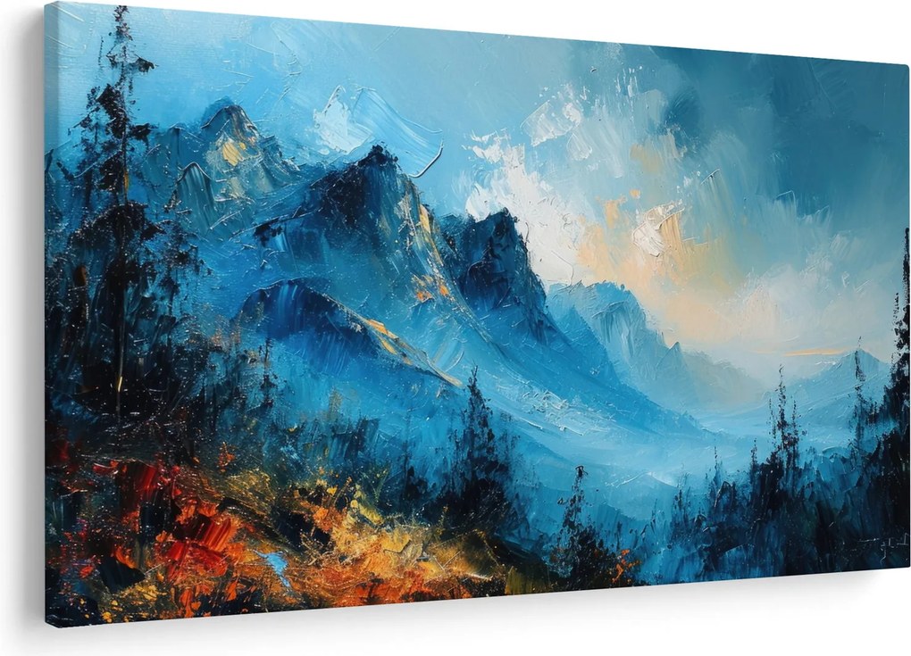 Tablou - Pictura munților (90x60 cm)