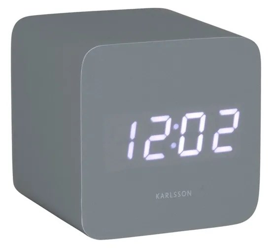 Karlsson 5982GY ceas LED de design cu alarmă gri,7 cm