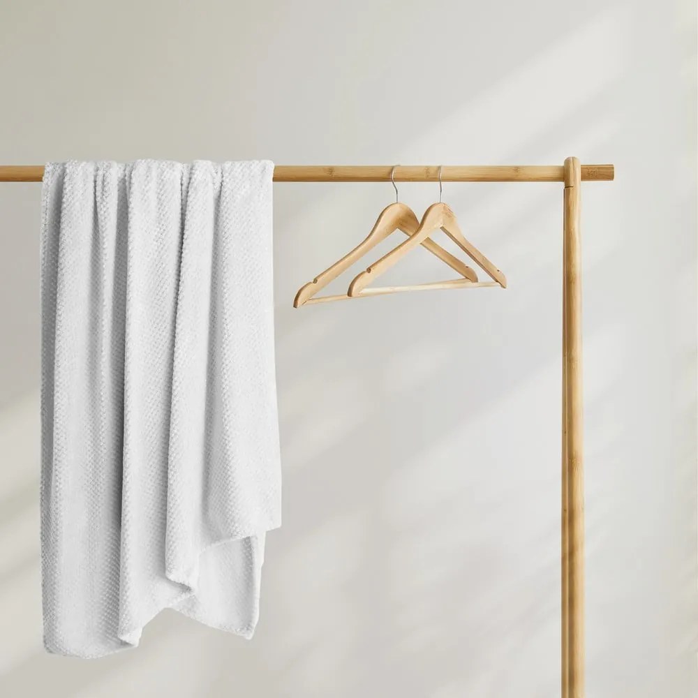 Pătură din microfibră DecoKing Henry, 150 x 200 cm, alb