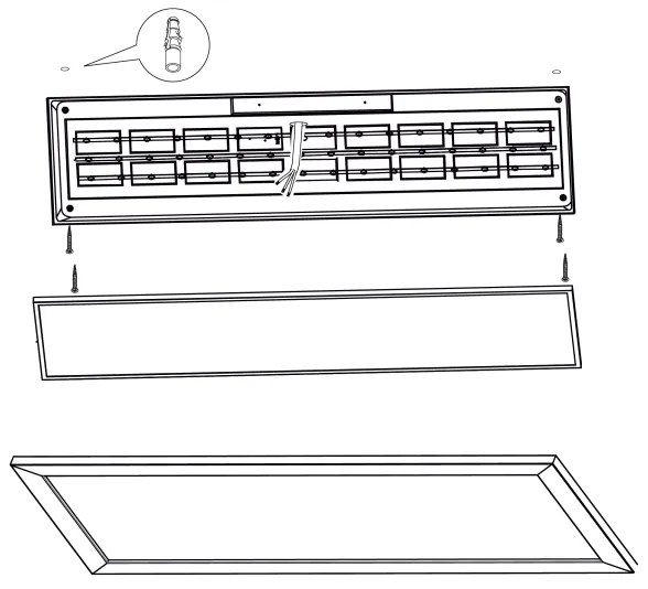 Eglo 99473 - Plafonieră PIGLIONASSO LED/32W/230V 345x1245 mm