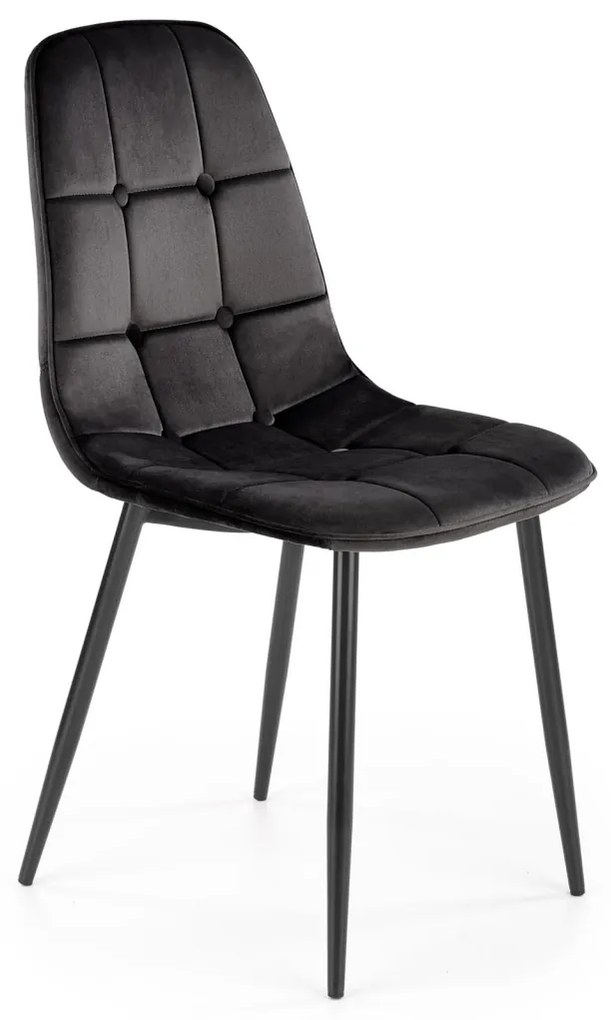 Scaun K417 velvet negru