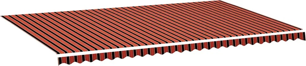 vidaXL Pânză de rezervă copertină, portocaliu și maro, 6x3,5 m