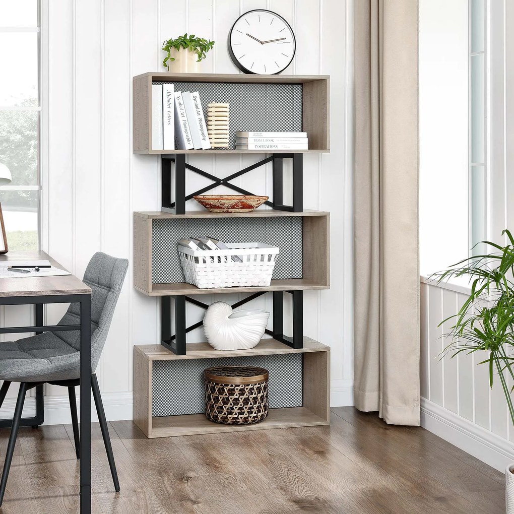 Raft TIMBERTOME SAGA cu decor de stejar gri