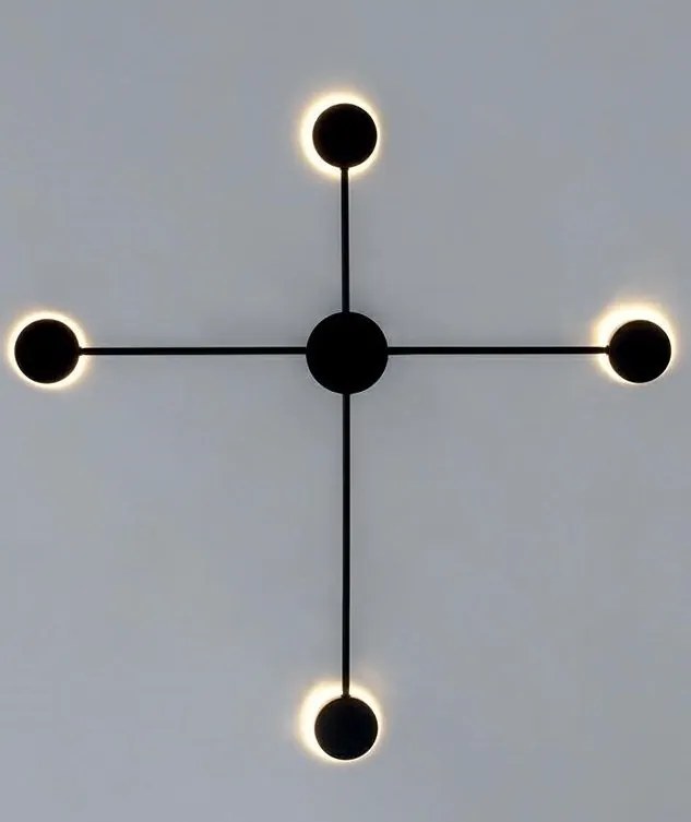 Aplica de perete LED design ambiental SHADOW 4S negru