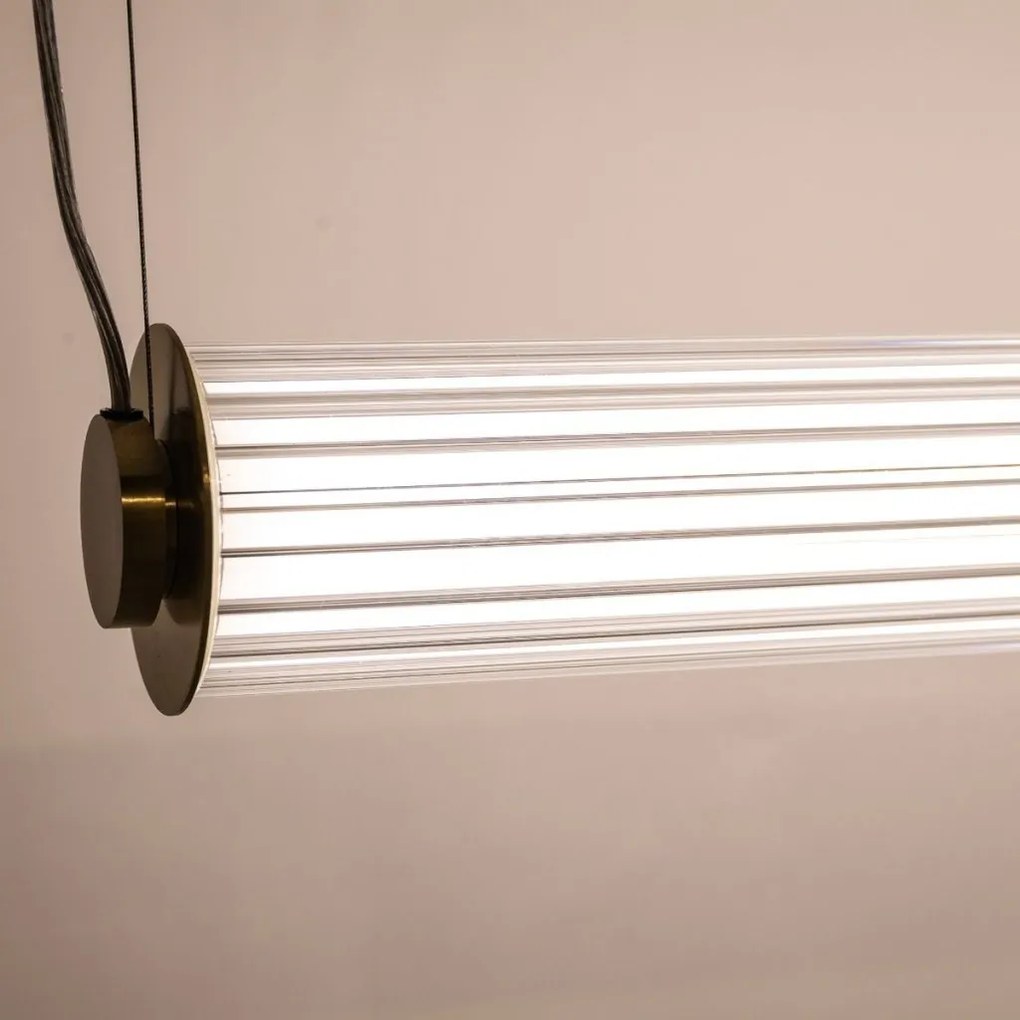 Lustra LED smart cu telecomanda COMO alama periata