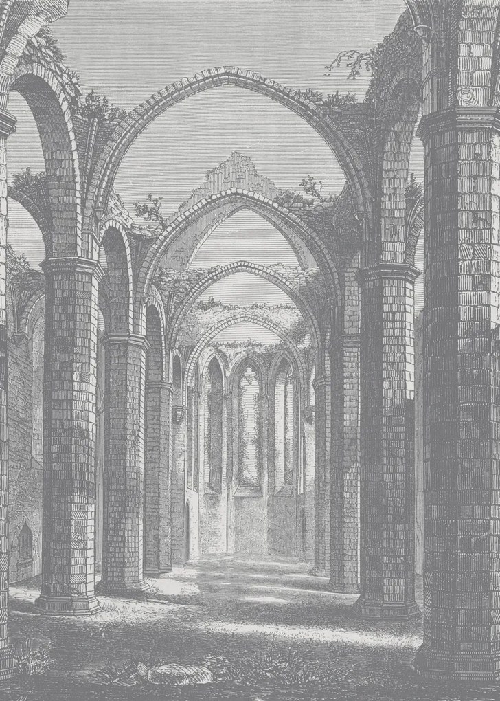 Fototapet, Gothic Arches, Grey, Rebel Walls