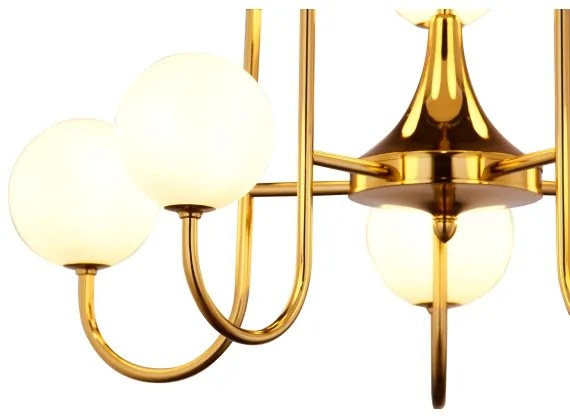 Lustră pe tijă SELEN 10xG9/40W/230V alamă Jupiter 1942