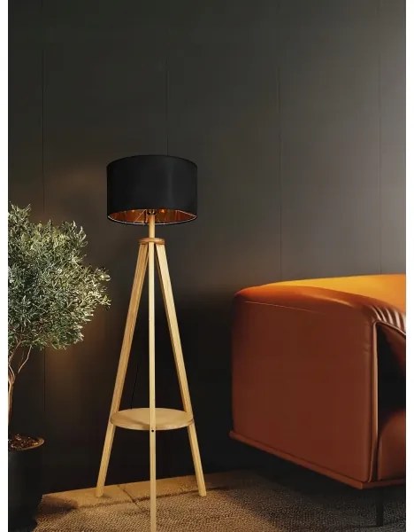 Lampă de podea 1xE27/40W/230V neagră