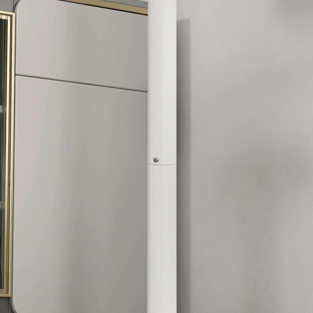 HOMCOM Masă de Bar Înaltă, Masă Modernă Rotundă de Dining cu Blat Vopsit și Bază din Oțel, Masă Bistro pentru 2 Persoane, Alb | Aosom Romania